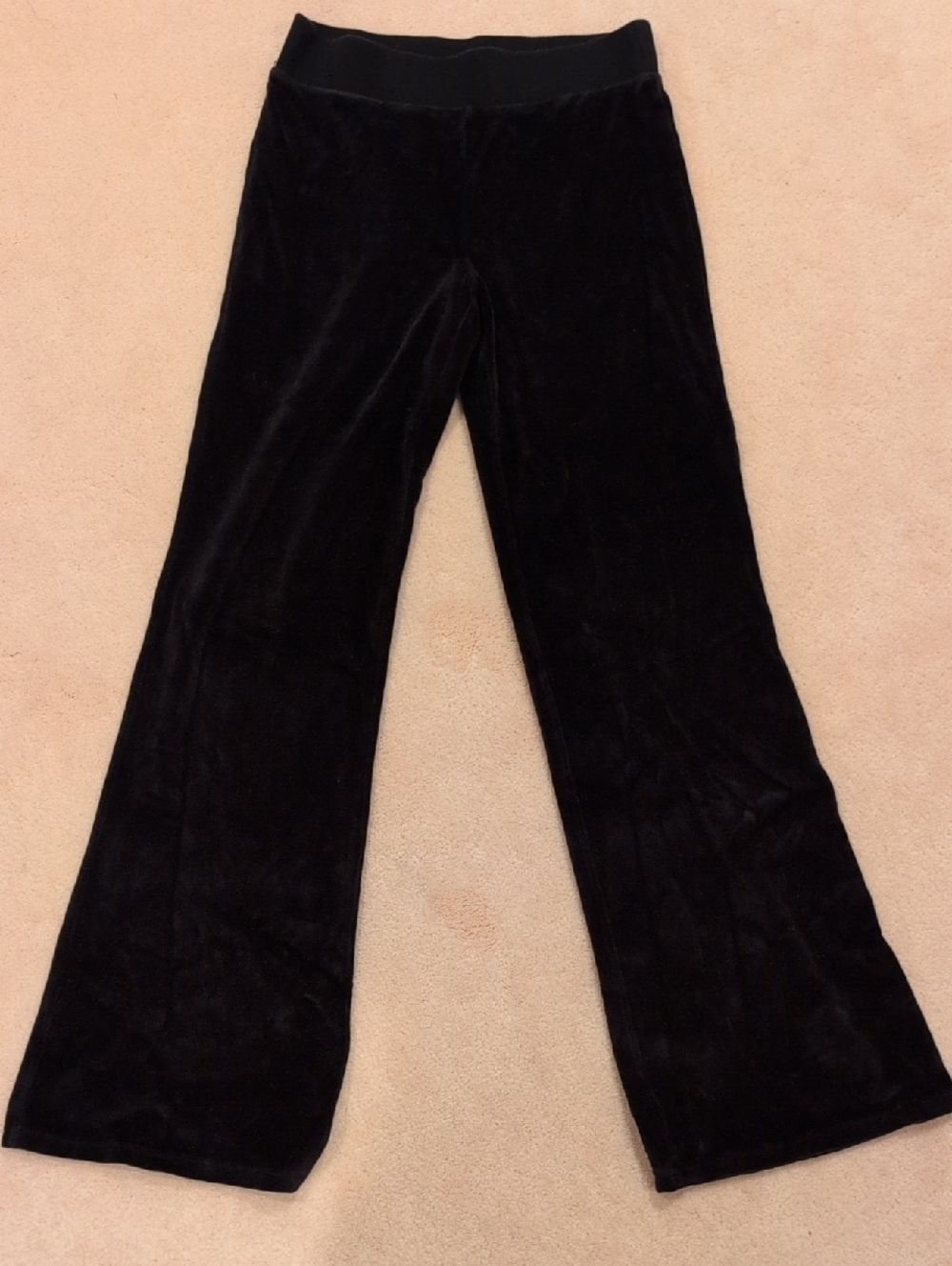 Aritzia Tna Black Velvet Wide-Leg Lounge Pants